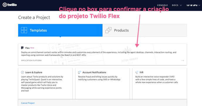 confirme-a-criacao-do-projeto-twilio-flex